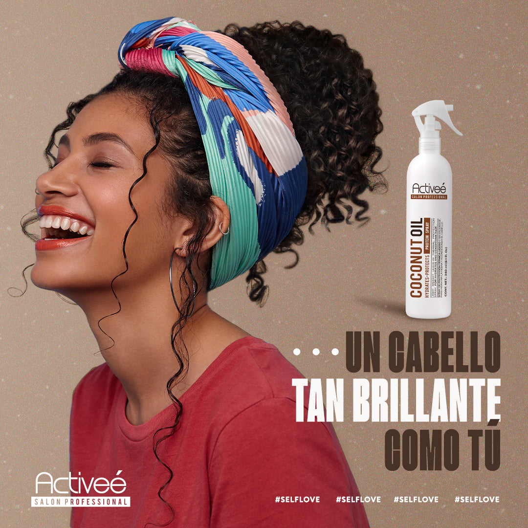 Proteina Capilar Activeé Professional Coconut Oil Tecnologia para cuidado Cabello con Perdida de Color Quebradizo y con Frizz Libre de Sal