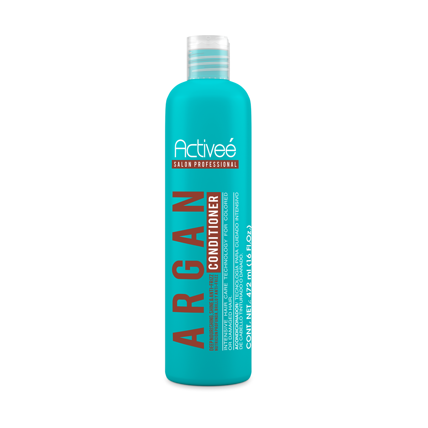 Acondicionador Activee Professional Argan Tecnologia para cuidado Intensivo de Cabello Teñido o Dañado Libre de Sal