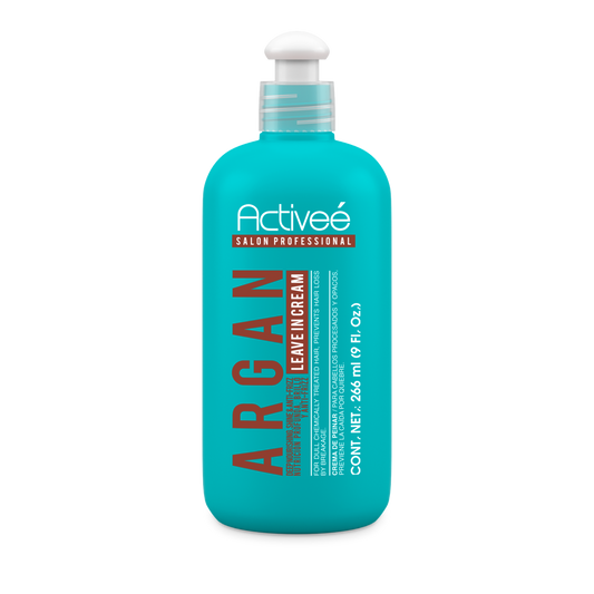 Crema para Peinar Activee Professional Argan Tecnologia para cuidado Intensivo de Cabello Teñido o Dañado Libre de Sal