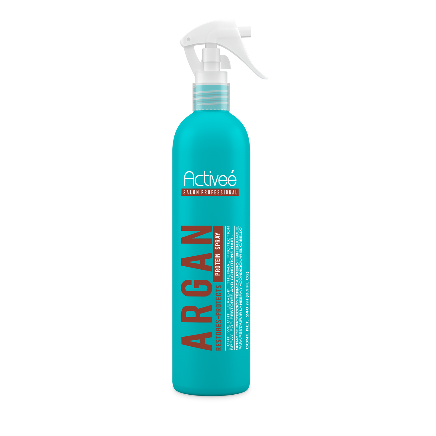 Proteina Capilar Activeé Professional Argan Tecnologia para cuidado Intensivo de Cabello Teñido o Dañado Libre de Sal
