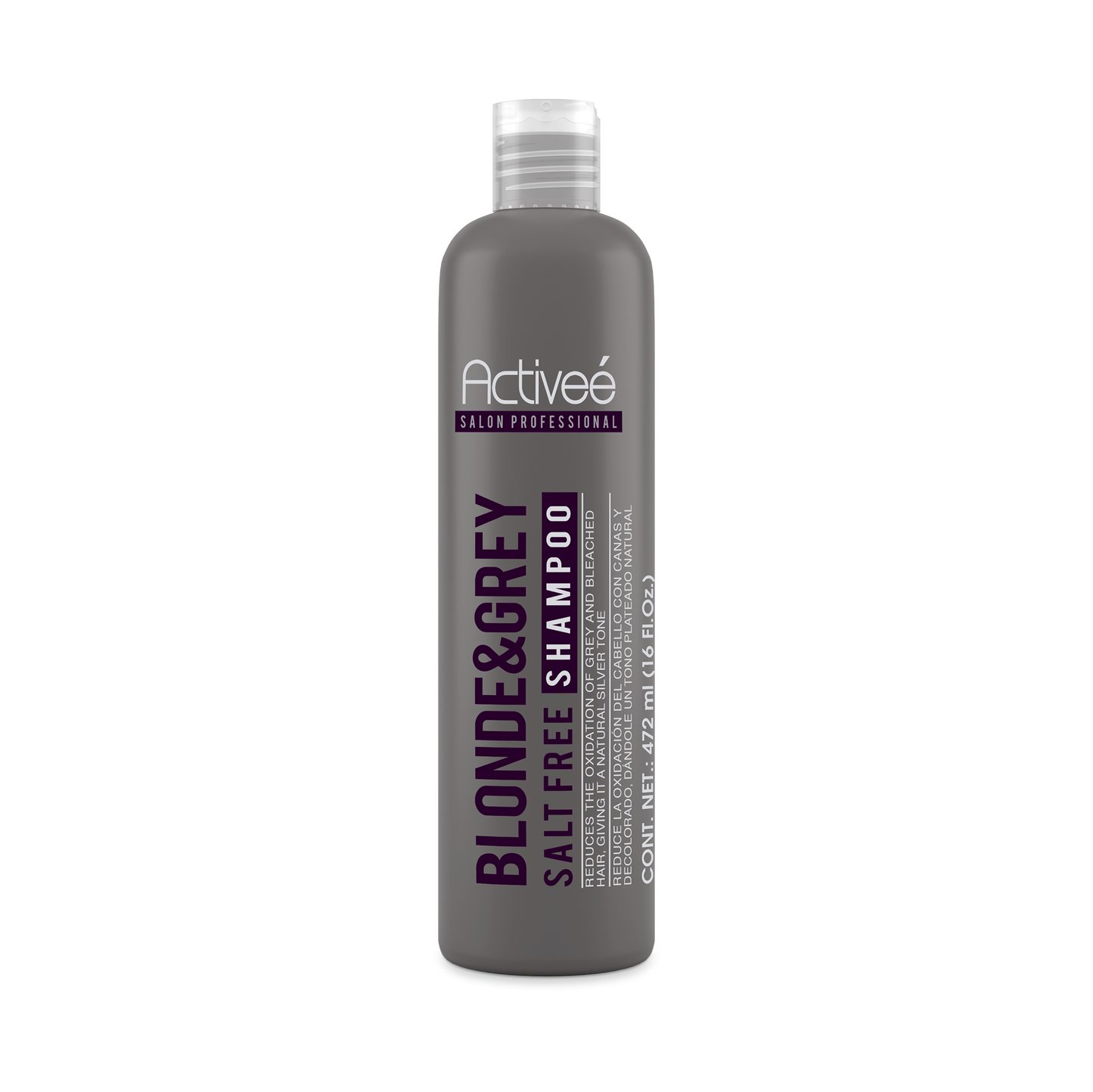 Shampoo Activee Professional Blonde & Grey Reduce la Oxidacion del Cabello con Canas y Decolorado dandole un tono plateado natural