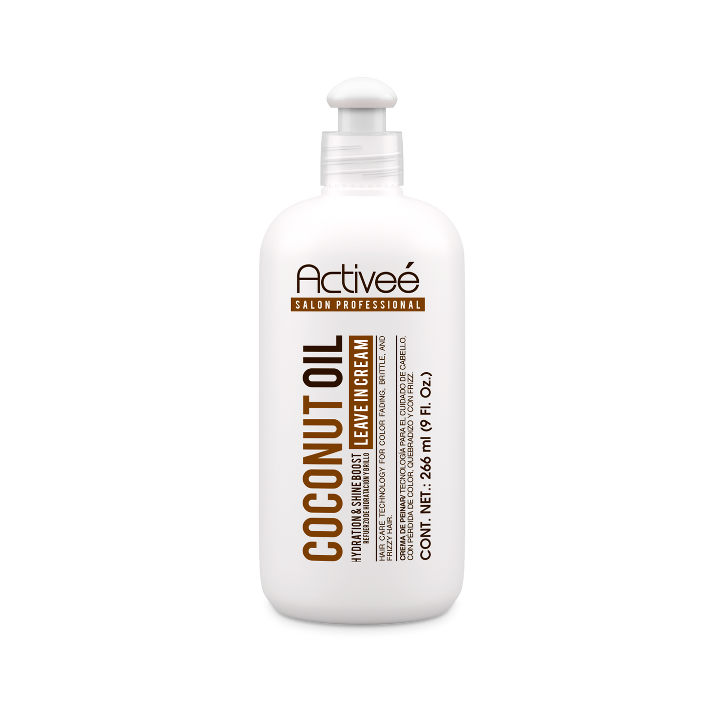 Crema para Peinar Activee Professional Coconut Oil Tecnologia para cuidado Cabello con Perdida de Color Quebradizo y con Frizz Libre de Sal