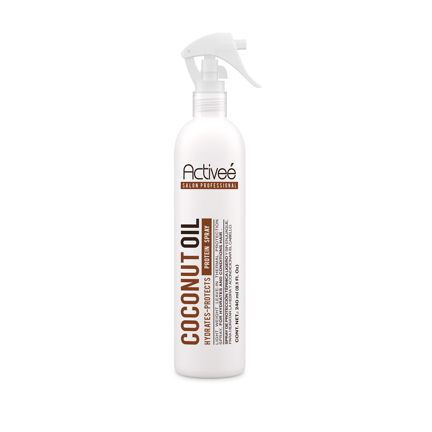 Proteina Capilar Activeé Professional Coconut Oil Tecnologia para cuidado Cabello con Perdida de Color Quebradizo y con Frizz Libre de Sal