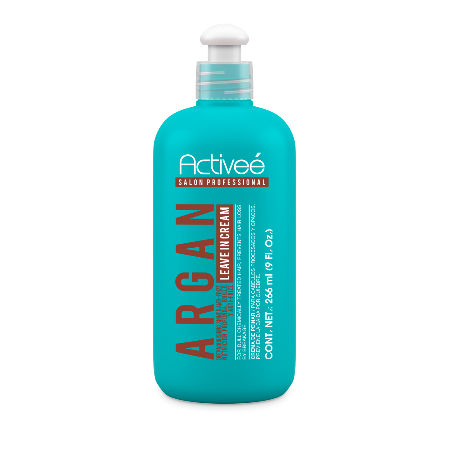 Crema para Peinar Activee Professional Argan Tecnologia para cuidado Intensivo de Cabello Teñido o Dañado Libre de Sal