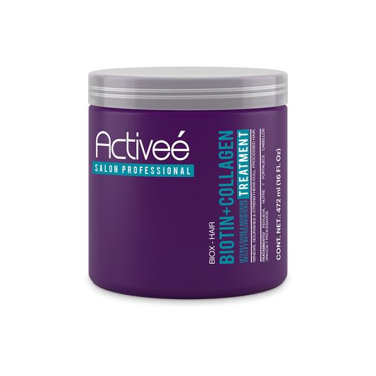 Tratamiento Capilar Activee Professional Biotin+Colagena Renueva Nutre y Fortalece Cabellos Opacos y Procesados Libre de Sal