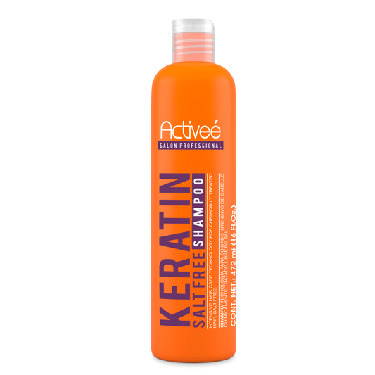 Shampoo Activee Professional Keratin Tecnologia para cuidado Intensivo de Cabello Quimicamente tratado Libre de Sal